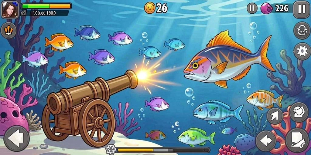 Tampilan utama game yang menarik dan informatif.