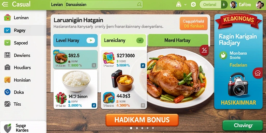 Tampilan grafis yang menarik dan penuh warna.